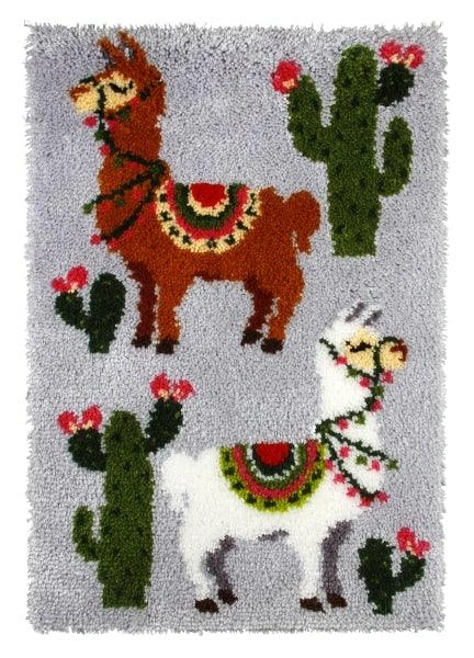 Cozy Alpacas Latch Hook Rug Kit – Craft Your Dream Wool Masterpiece!
